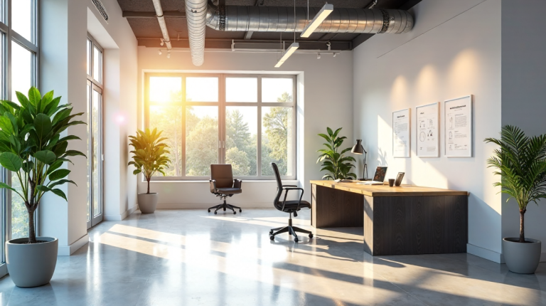 Innovative Brandschutzlösungen, moderne Signaletik, ästhetisches Bürokonzept